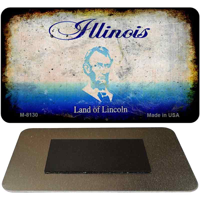 Illinois Rusty Blank Novelty Magnet M-8130