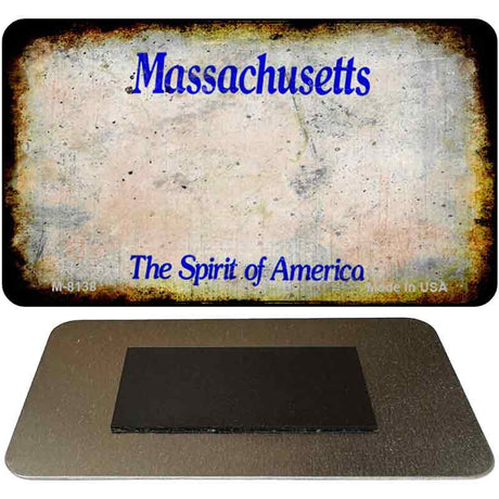 Massachusetts Rusty Blank Novelty Magnet M-8138