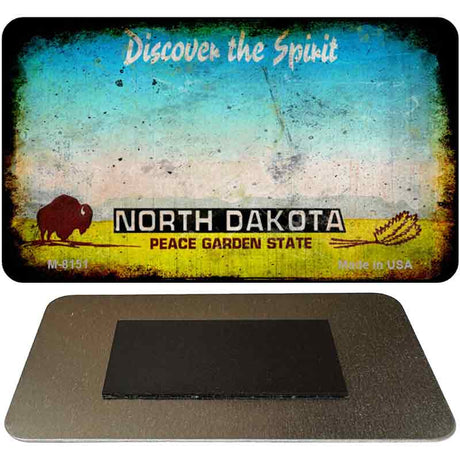 North Dakota Rusty Blank Novelty Magnet M-8151