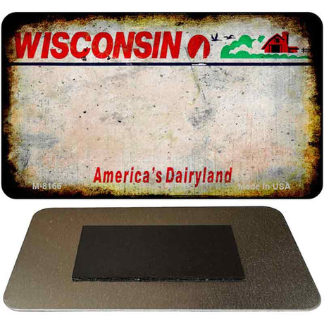 Wisconsin Rusty Blank Novelty Magnet M-8166