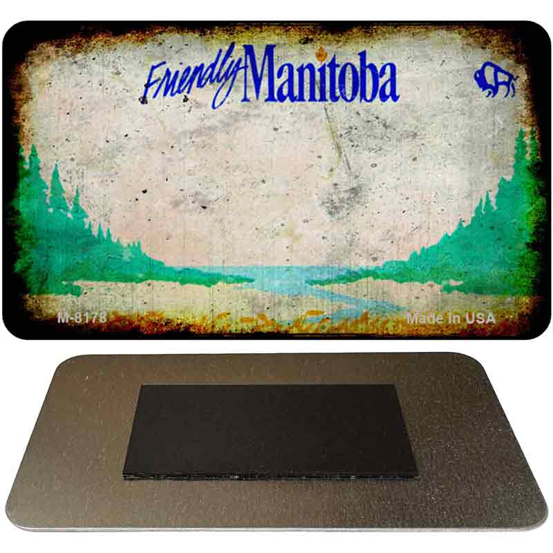 Manitoba Rusty Blank Novelty Magnet M-8178