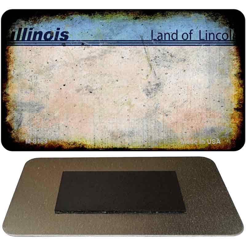 Illinois Rusty Blank Novelty Magnet M-8189