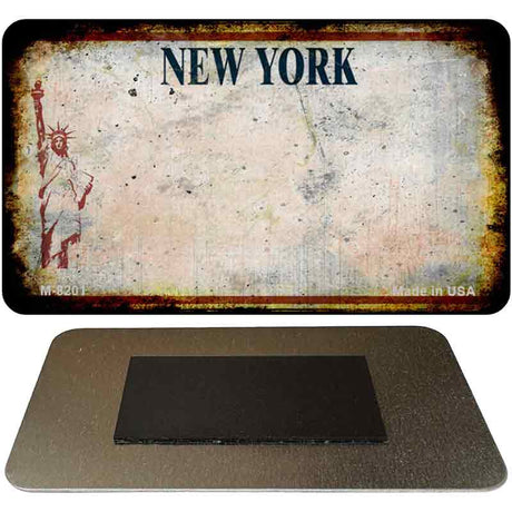 New York White Rusty Blank Novelty Magnet M-8201