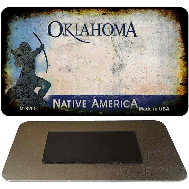 Oklahoma Rusty Blank Novelty Magnet M-8205