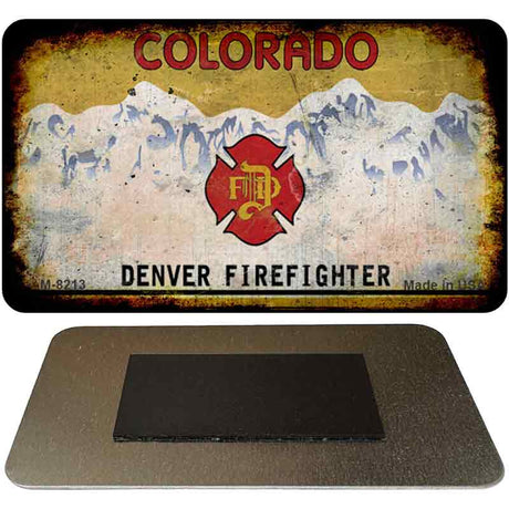 Colorado Denver Firefighter Rusty Blank Novelty Magnet M-8213