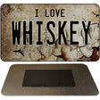 I Love Whiskey Novelty Metal Magnet M-8223