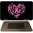 Pink Ribbon Heart Novelty Metal Magnet M-8243