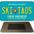 Ski Taos Teal New Mexico Novelty Magnet M-8290