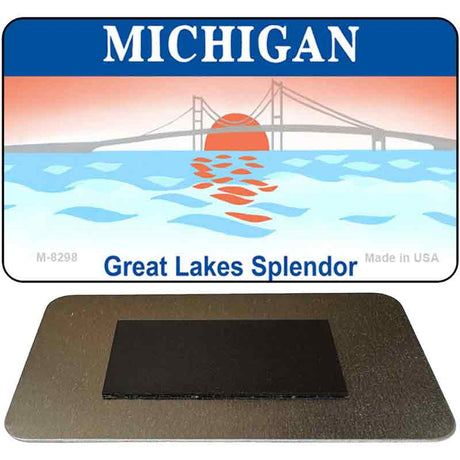 Michigan State Blank Novelty Metal Magnet M-8298