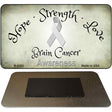 Brain Cancer Ribbon Novelty Metal Magnet M-8302