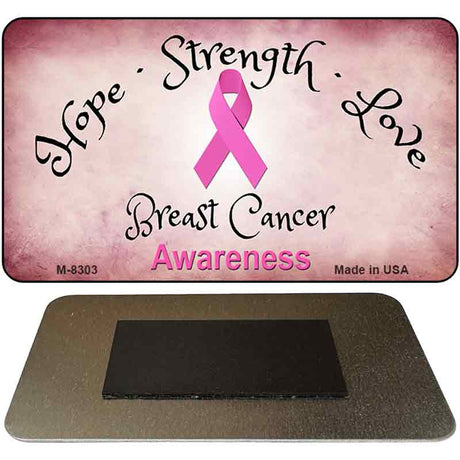 Breast Cancer Ribbon Novelty Metal Magnet M-8303