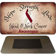 Head & Neck Cancer Ribbon Novelty Metal Magnet M- 8308