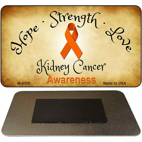 Kidney Cancer Ribbon Novelty Metal Magnet M-8309