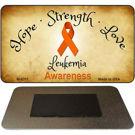 Leukemia Cancer Ribbon Novelty Metal Magnet M-8311