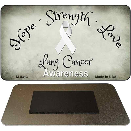 Lung Cancer Ribbon Novelty Metal Magnet M-8313