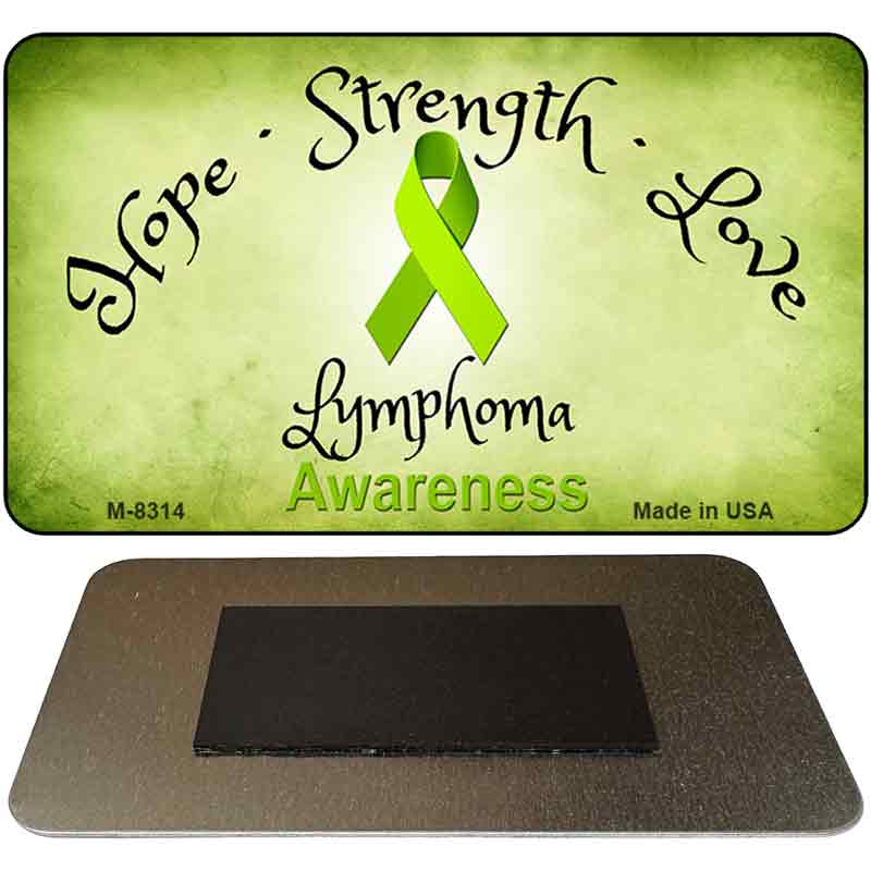 Lymphoma Ribbon Novelty Metal Magnet M-8314