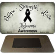 Melanoma Ribbon Novelty Metal Magnet M-8315