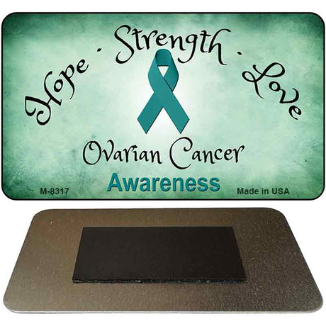 Ovarian Cancer Ribbon Novelty Metal Magnet M-8317