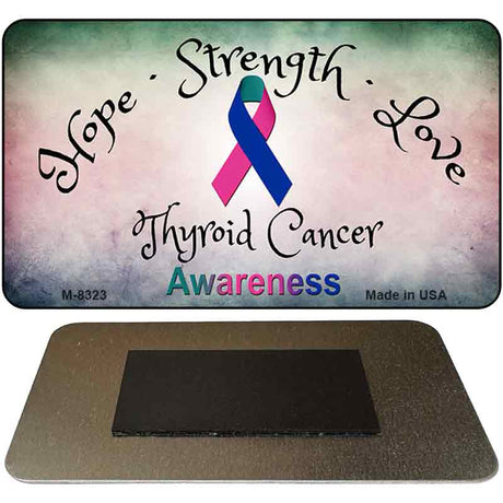 Thyroid Cancer Ribbon Novelty Metal Magnet M-8323