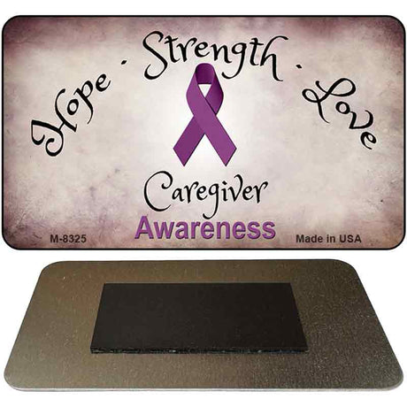 Caregiver Ribbon Novelty Metal Magnet M-8325