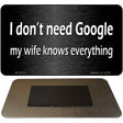 Dont Need Google Novelty Metal Magnet M-8347