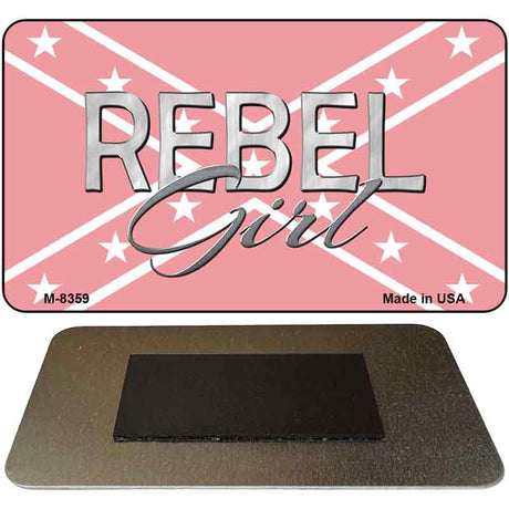 Rebel Girl Pink Novelty Metal Magnet