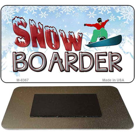 Male Snow Boarder Novelty Metal Magnet M-8367