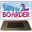 Female Snow Boarder Novelty Metal Magnet M-8377