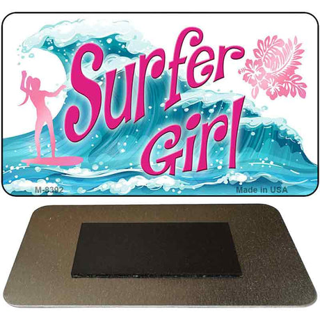 Surfer Girl Novelty Metal Magnet M-8392