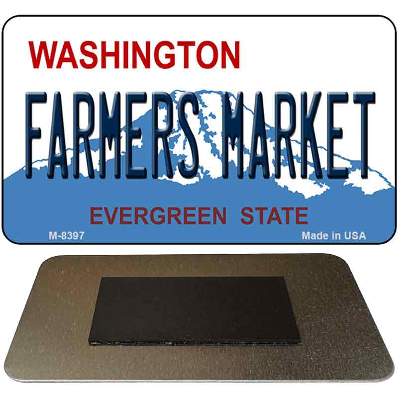 Farmers Market Washington State License Plate Tag Magnet M-8397