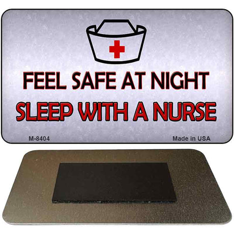 Feel Safe At Night Novelty Metal Magnet M-8404