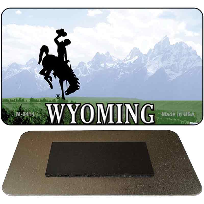 Wyoming State Blank Novelty Metal Magnet M-8414