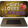 This Girl Loves Her Lakers Novelty Metal Magnet M-8429