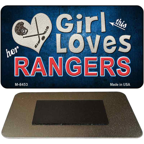 This Girl Loves Her Rangers Novelty Metal Magnet M-8453