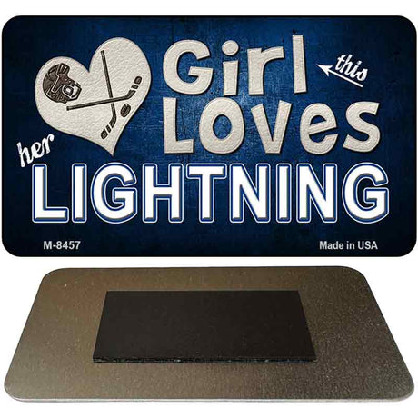 This Girl Loves Her Lightning Novelty Metal Magnet M-8457