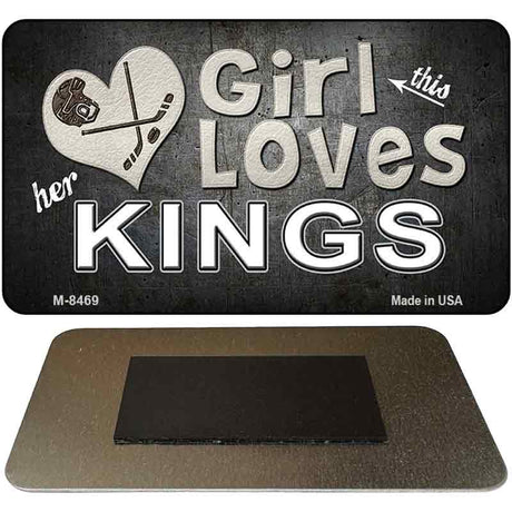 This Girl Loves Her Kings Novelty Metal Magnet M-8469