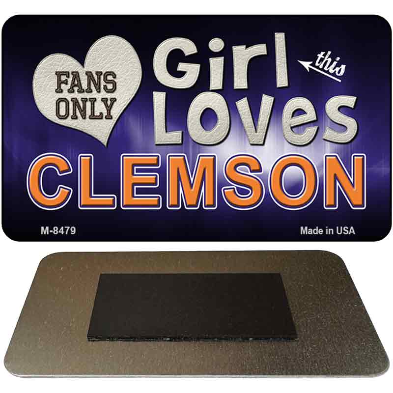 This Girl Loves Her Clemson Novelty Metal Magnet M-8479