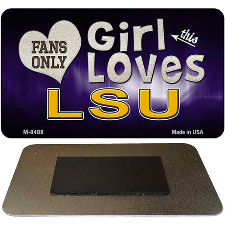 This Girl Loves Her LSU Novelty Metal Magnet M-8488