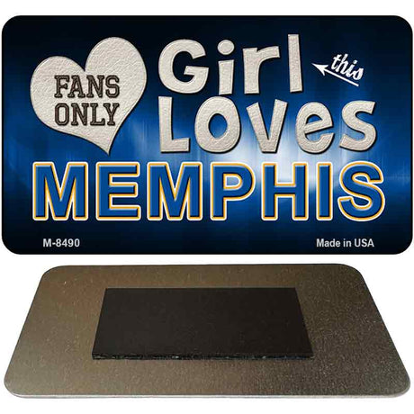 This Girl Loves Her Memphis Novelty Metal Magnet M-8490