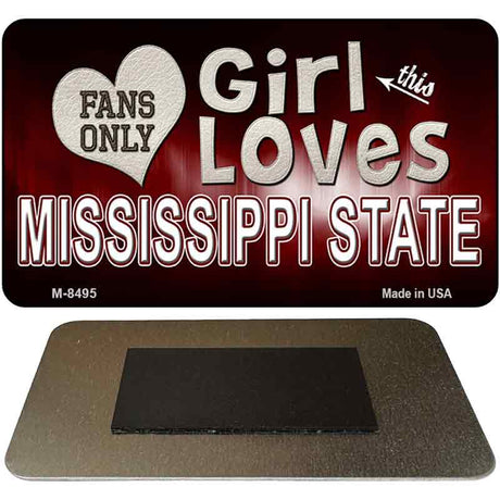 This Girl Loves Her Mississippi State Novelty Metal Magnet M-8495