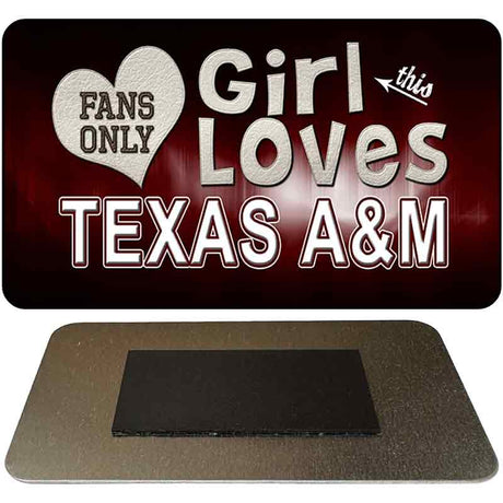 This Girl Loves Her Texas A&M Novelty Metal Magnet M-8503