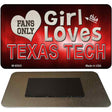 This Girl Loves Her Texas Tech Novelty Metal Magnet M-8505