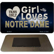 This Girl Loves Notre Dame Novelty Metal Magnet