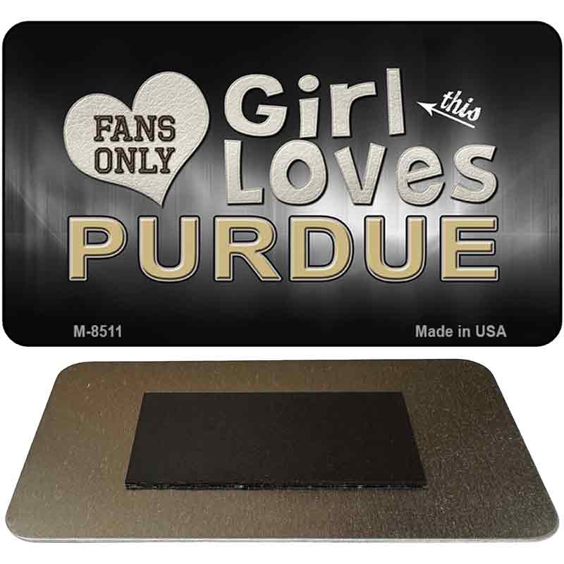 This Girl Loves Purdue Novelty Metal Magnet