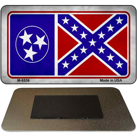 Tennessee Confederate Flag Novelty Metal Magnet M-8536