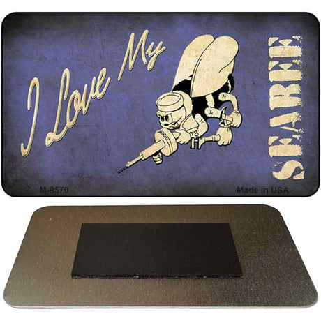 I Love My Seabee Novelty Metal Magnet M-8570