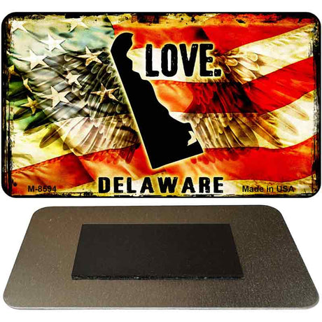 Love Delaware Novelty Metal Magnet M-8594