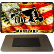 Love Maryland Novelty Metal Magnet M-8606