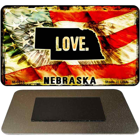 Love Nebraska Novelty Metal Magnet M-8613