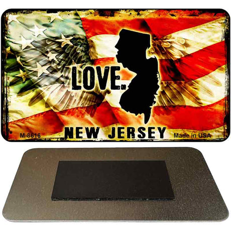 Love New Jersey Novelty Metal Magnet M-8616